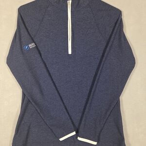 Peter Millar Blue-Grey Long Sleeve 1/4 Zip shirt (N327)